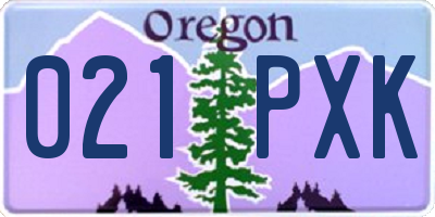 OR license plate 021PXK