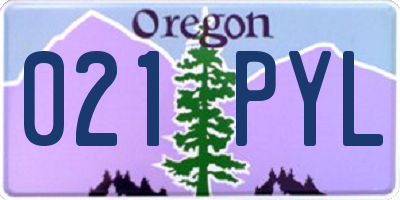 OR license plate 021PYL