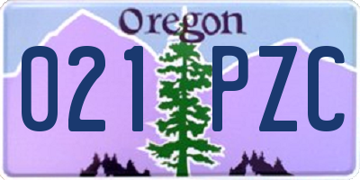 OR license plate 021PZC