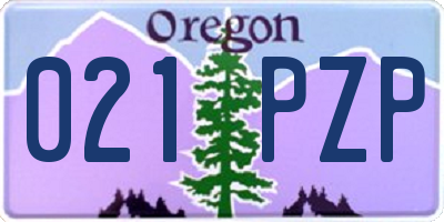 OR license plate 021PZP