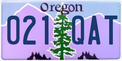 OR license plate 021QAT