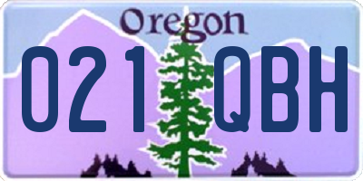 OR license plate 021QBH
