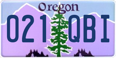 OR license plate 021QBI