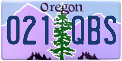 OR license plate 021QBS