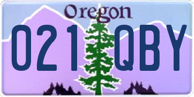 OR license plate 021QBY