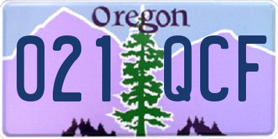 OR license plate 021QCF