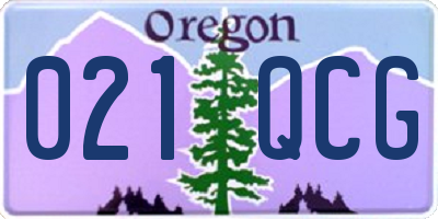 OR license plate 021QCG