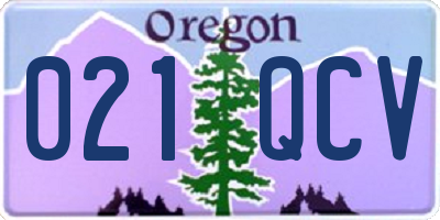 OR license plate 021QCV