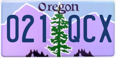 OR license plate 021QCX