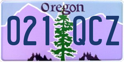 OR license plate 021QCZ