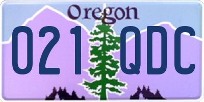 OR license plate 021QDC