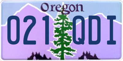 OR license plate 021QDI