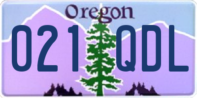 OR license plate 021QDL