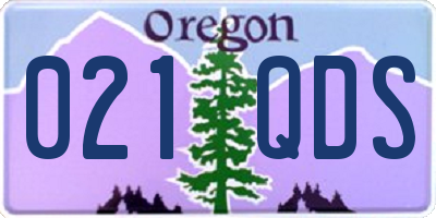 OR license plate 021QDS