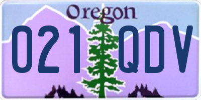 OR license plate 021QDV