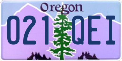 OR license plate 021QEI
