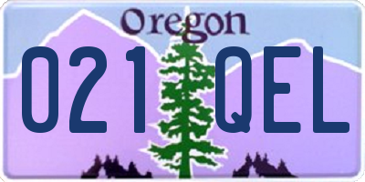 OR license plate 021QEL