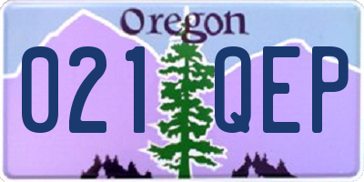 OR license plate 021QEP