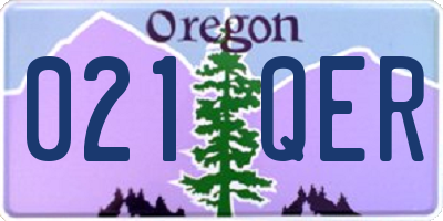 OR license plate 021QER