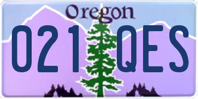 OR license plate 021QES