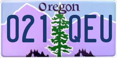 OR license plate 021QEU