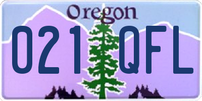 OR license plate 021QFL