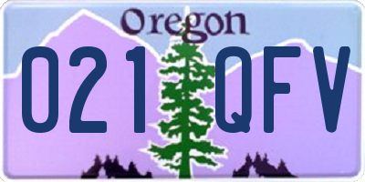 OR license plate 021QFV