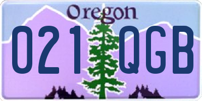 OR license plate 021QGB