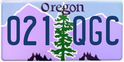 OR license plate 021QGC