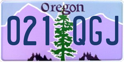 OR license plate 021QGJ