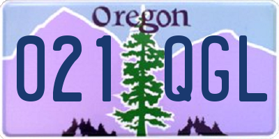 OR license plate 021QGL