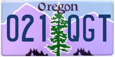 OR license plate 021QGT