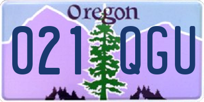 OR license plate 021QGU