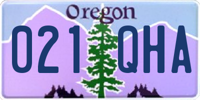 OR license plate 021QHA