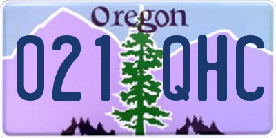 OR license plate 021QHC