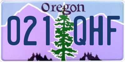OR license plate 021QHF