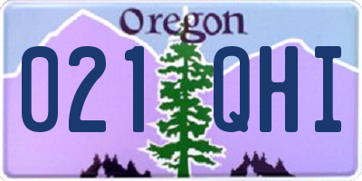 OR license plate 021QHI