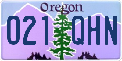 OR license plate 021QHN