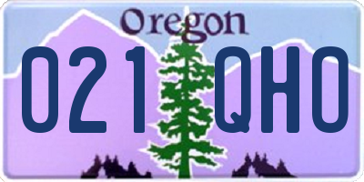 OR license plate 021QHO