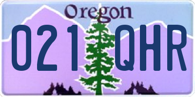 OR license plate 021QHR