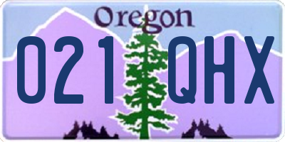 OR license plate 021QHX