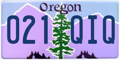 OR license plate 021QIQ