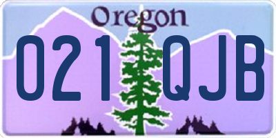 OR license plate 021QJB