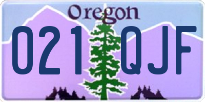 OR license plate 021QJF