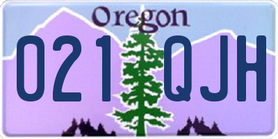 OR license plate 021QJH