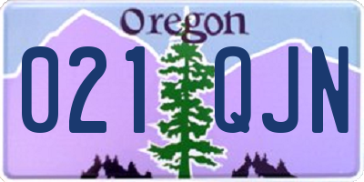 OR license plate 021QJN