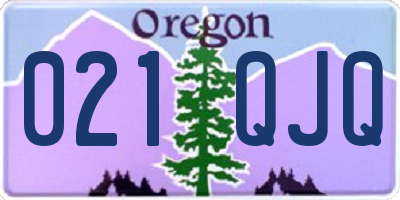 OR license plate 021QJQ