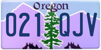 OR license plate 021QJV