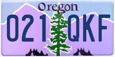 OR license plate 021QKF