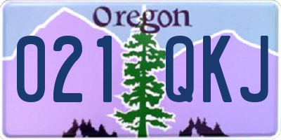 OR license plate 021QKJ